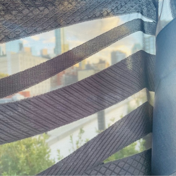 GIORGIO ARMANI Gun Black Gray Satin Silk Italy Light Charcoal Rectangular Scarf - Picture 8 of 16